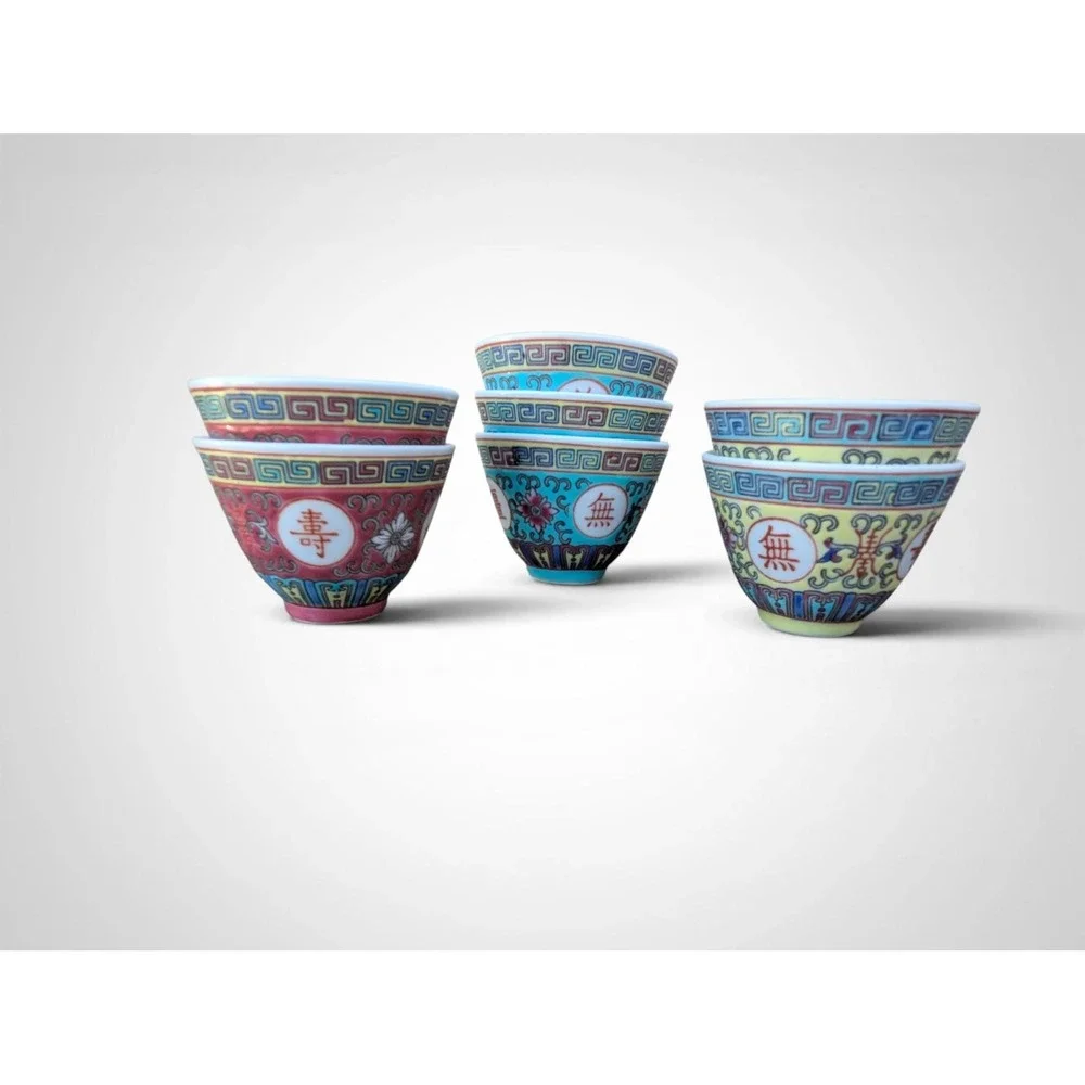 Famille Rose Style Tea Service